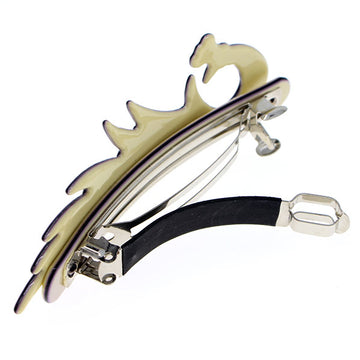 Crystalmood Cellulose Acetate Peacock Hair Barrette w/ Rhinestones Purple
